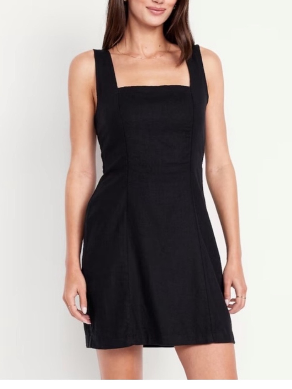 Old Navy Black Square-Neck Mini Dress - Women's